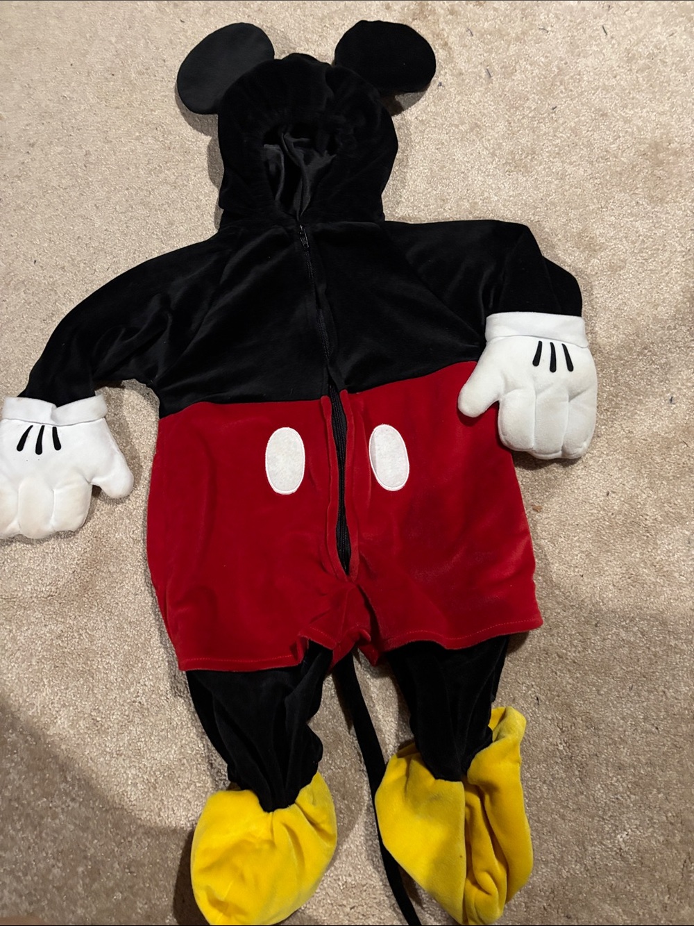 Disney Black Plush Character Hoodie with Ears